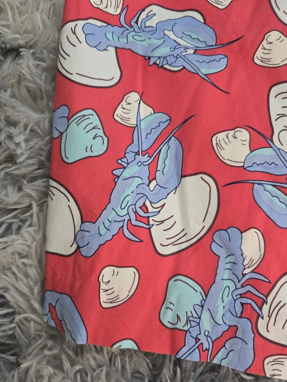 Vineyard Vines Red Lobster And Clam Print Mini Skirt, Size 6